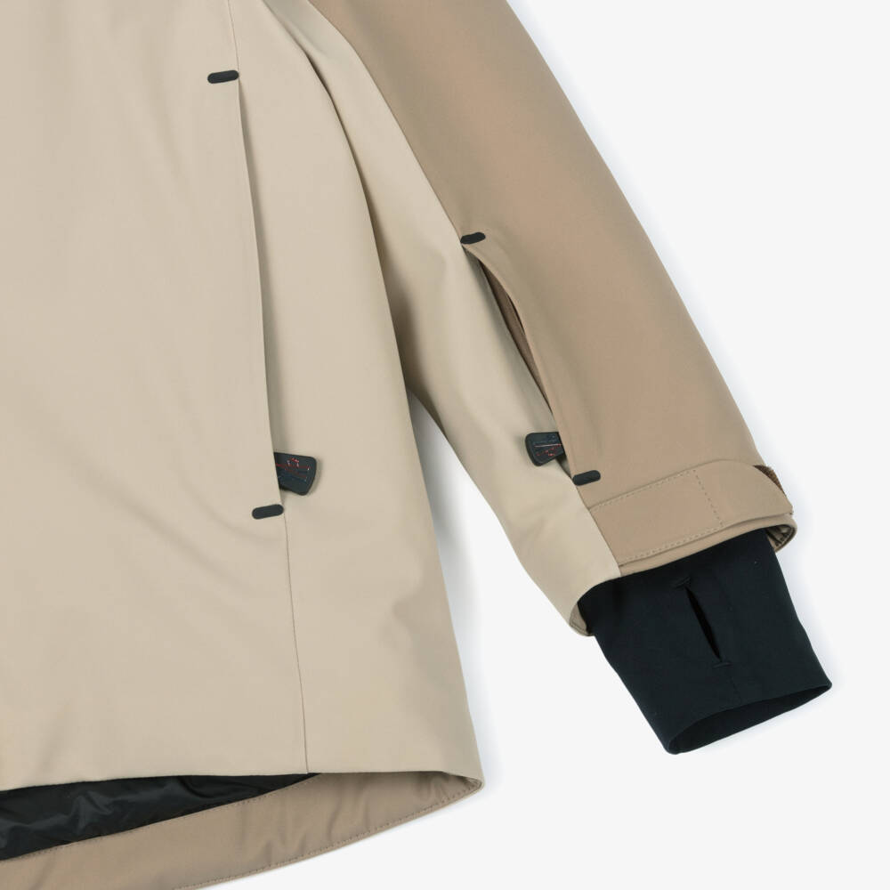 Moncler Enfant-Beige Moriond Technical Ski Jacket | Childrensalon