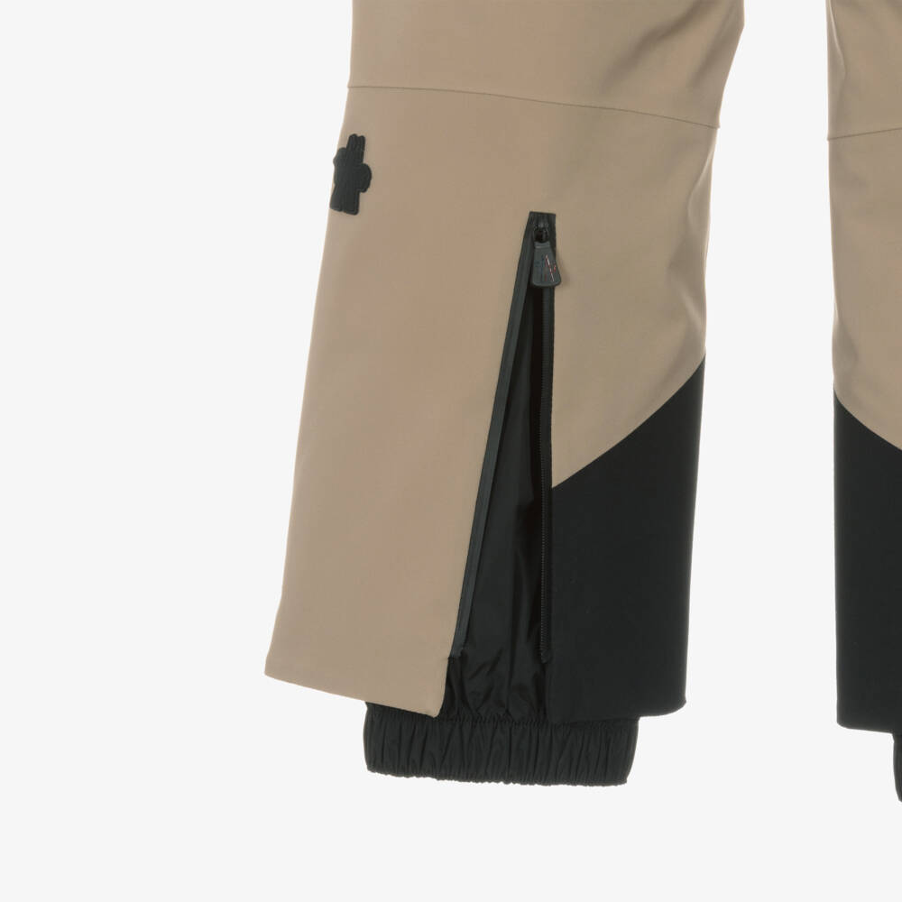 Moncler Enfant-Beige Padded Technical Ski Trousers | Childrensalon