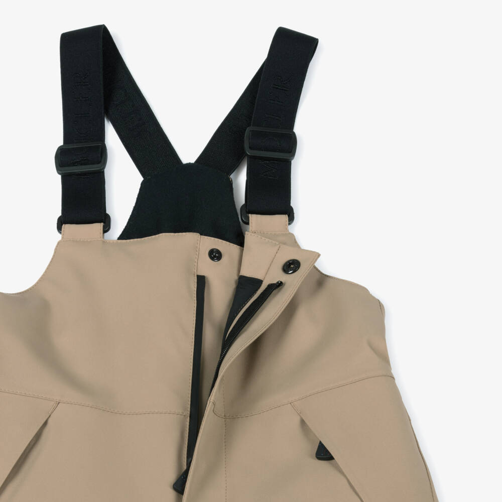 Moncler Enfant-Beige Padded Technical Ski Trousers | Childrensalon