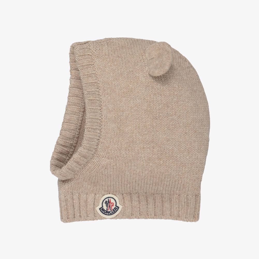 Moncler Enfant-Beige Wool & Cashmere Knitted Balaclava | Childrensalon