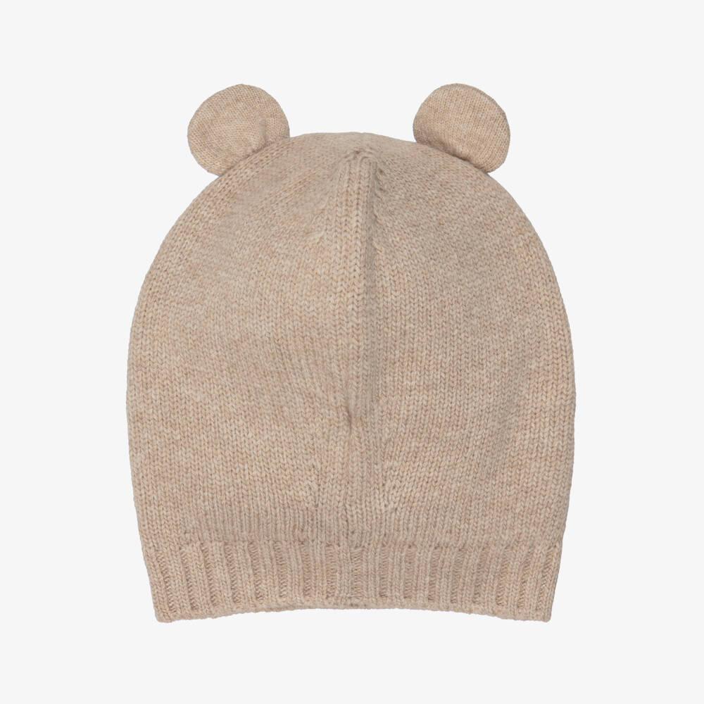 Moncler Enfant-Beige Wool & Cashmere Knitted Balaclava | Childrensalon