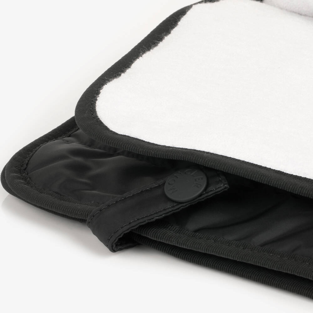 Moncler Enfant-Black Changing Bag with Metal Moncler Logo (38cm) | Childrensalon
