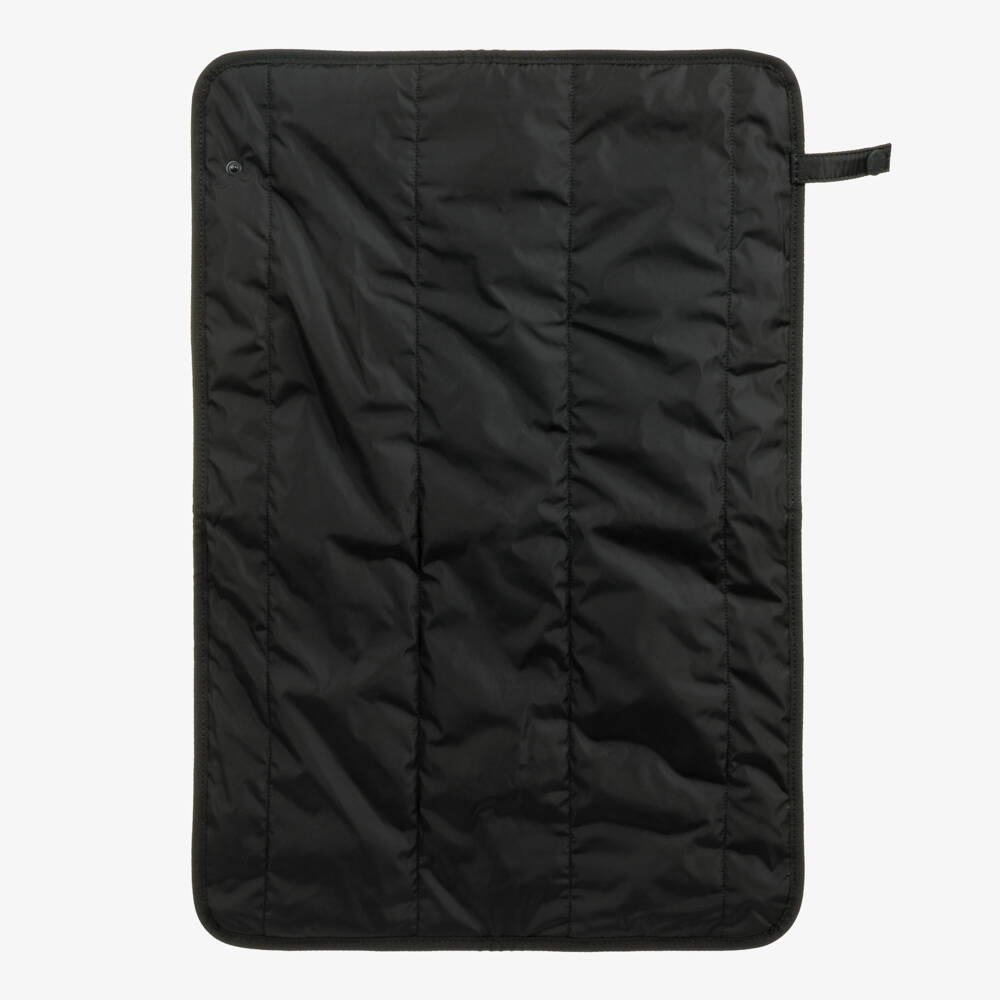 Moncler Enfant-Black Changing Bag with Metal Moncler Logo (38cm) | Childrensalon