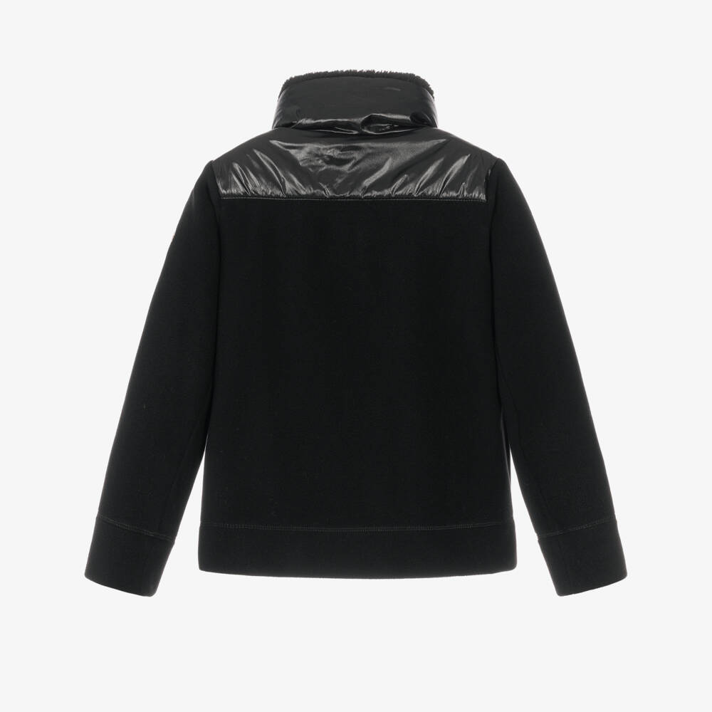 Moncler Enfant-Black Grenoble Aprés Ski Zip-Up Top | Childrensalon
