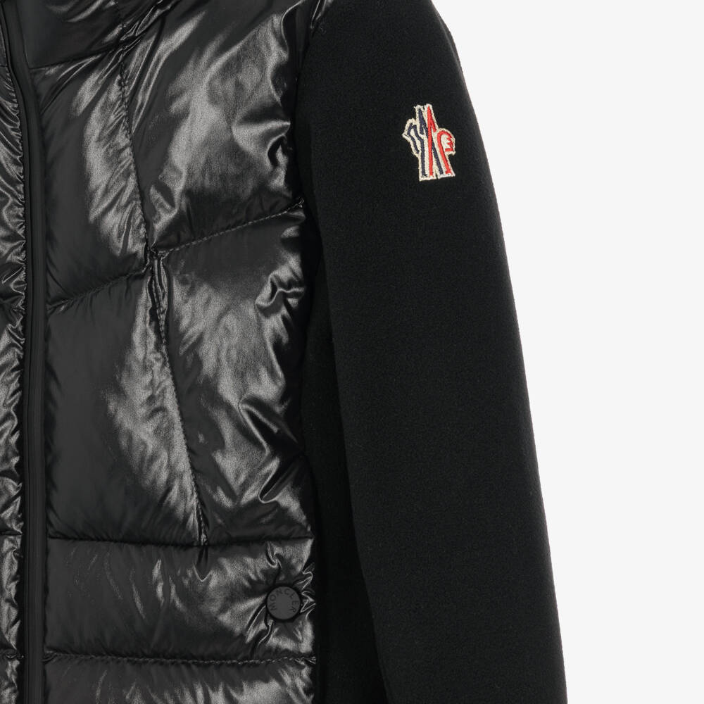 Moncler Enfant-Black Grenoble Aprés Ski Zip-Up Top | Childrensalon