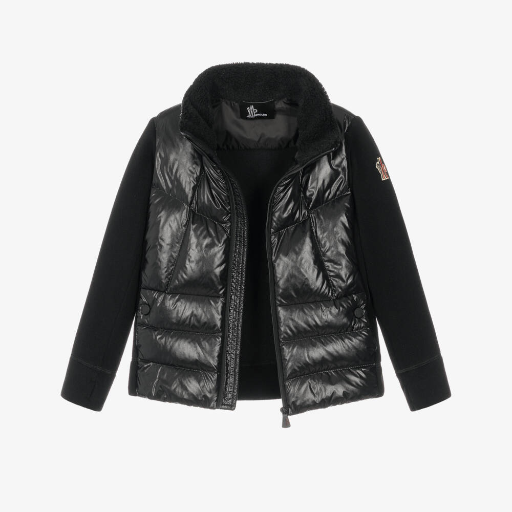 Moncler Enfant-Black Grenoble Aprés Ski Zip-Up Top | Childrensalon