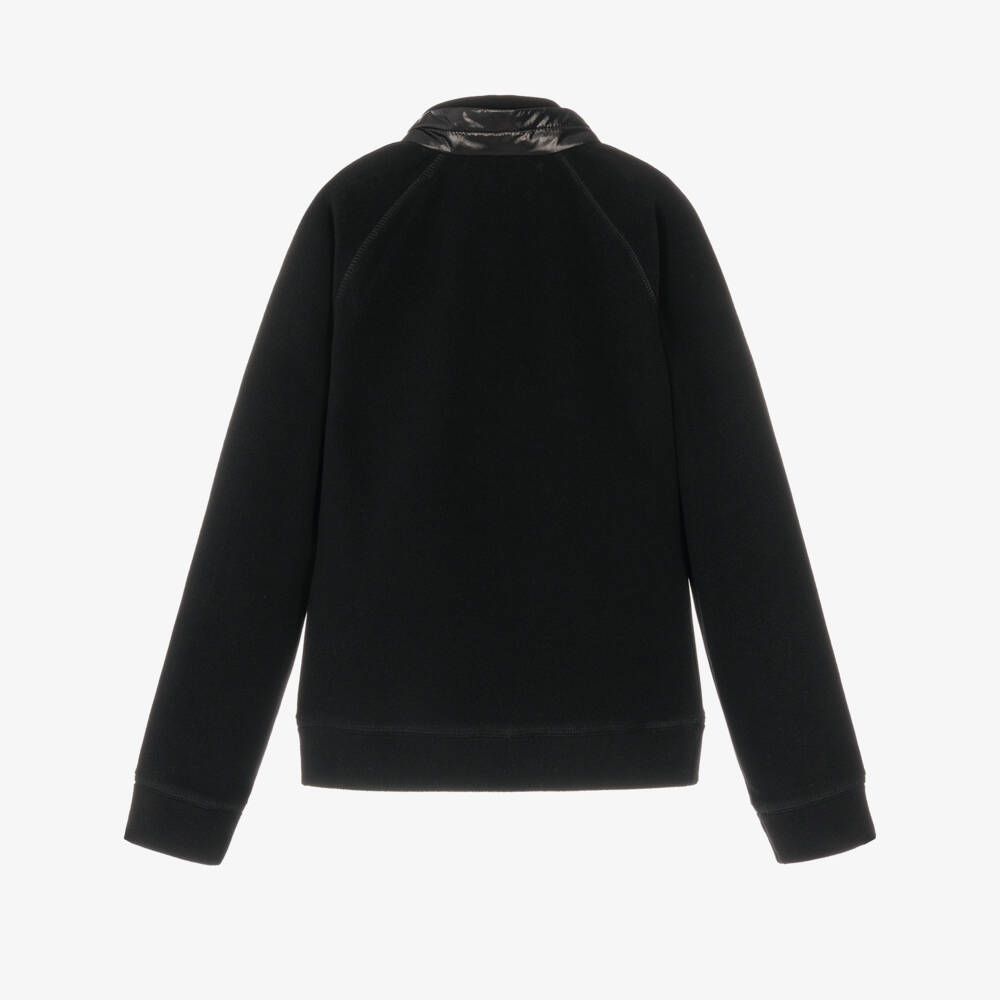 Moncler Enfant-Black Grenoble Technical Half-Zip Sweatshirt | Childrensalon