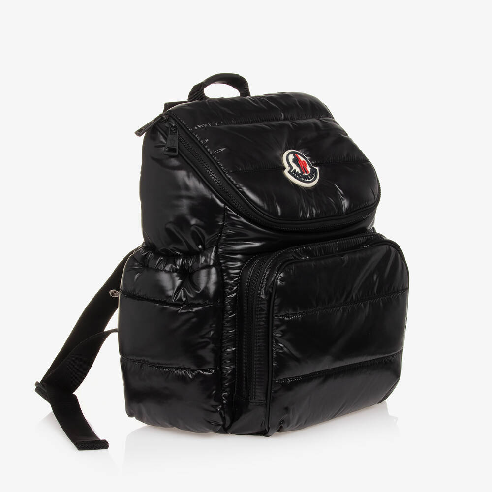 Moncler Enfant-حقيبة ظهر لمستلزمات الأطفال مبطنة لون أسود | Childrensalon