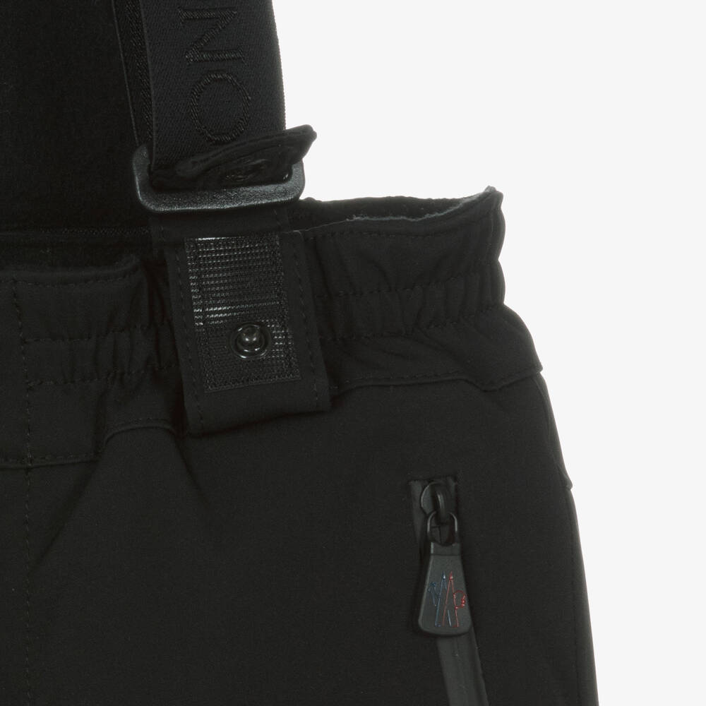 Moncler Enfant-Black Padded Ski Salopettes | Childrensalon