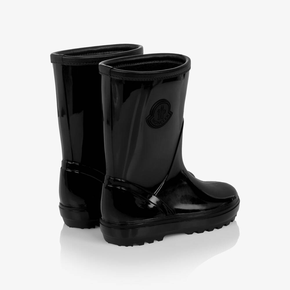 Moncler Enfant-Black Petit Kickstream Rain Boots | Childrensalon