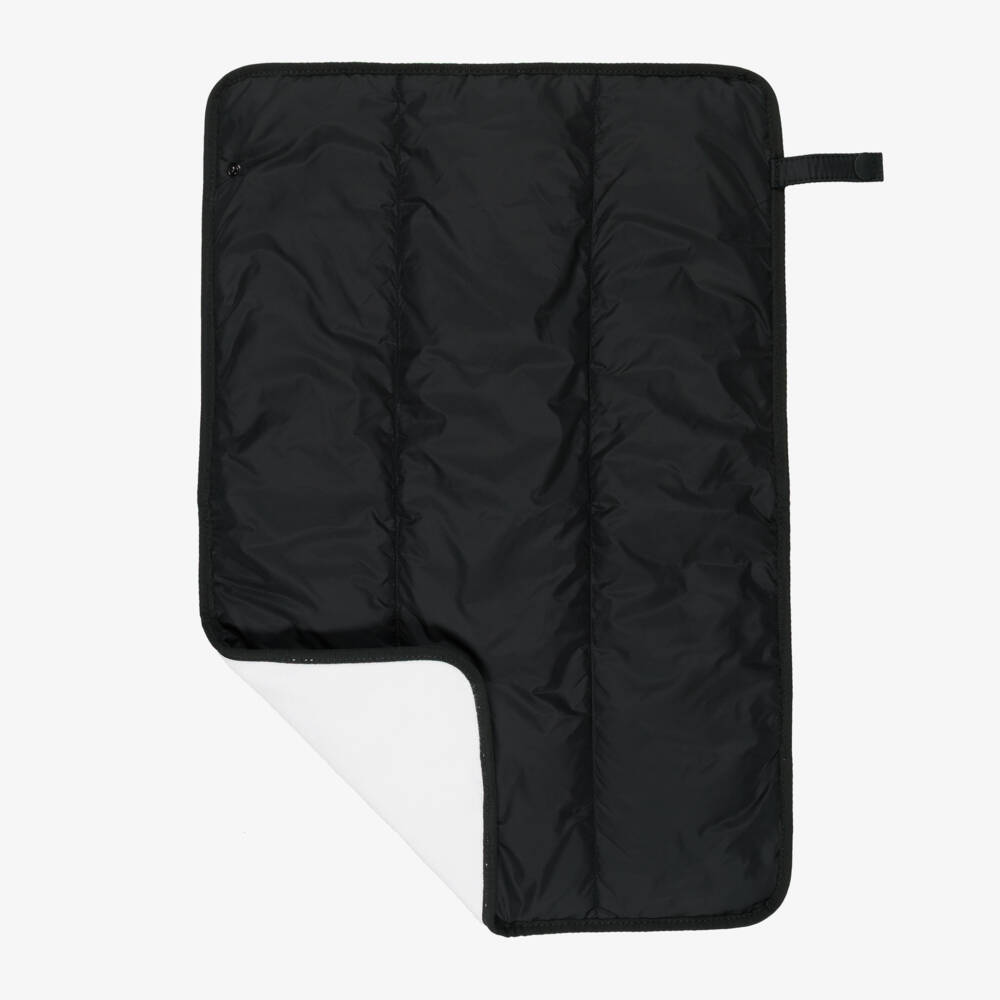 Moncler Enfant-Black Puffer Tote Changing Bag (38cm) | Childrensalon