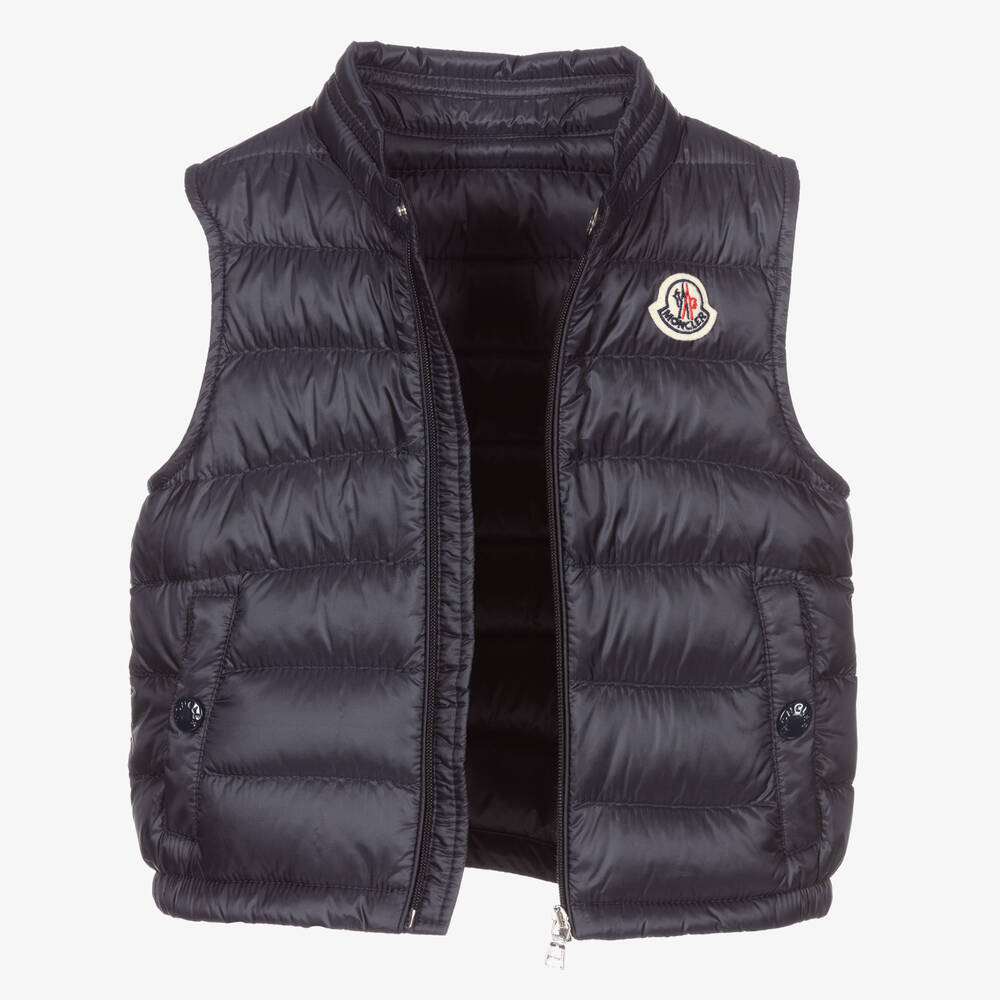 Moncler Enfant-Blue Down Padded Amaury Puffer Gilet | Childrensalon