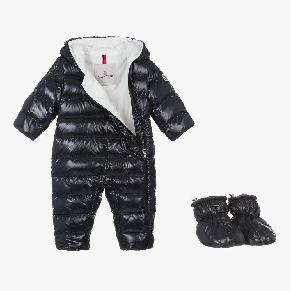 Moncler Enfant-Blue Down Padded Indro Puffer Snowsuit | Childrensalon