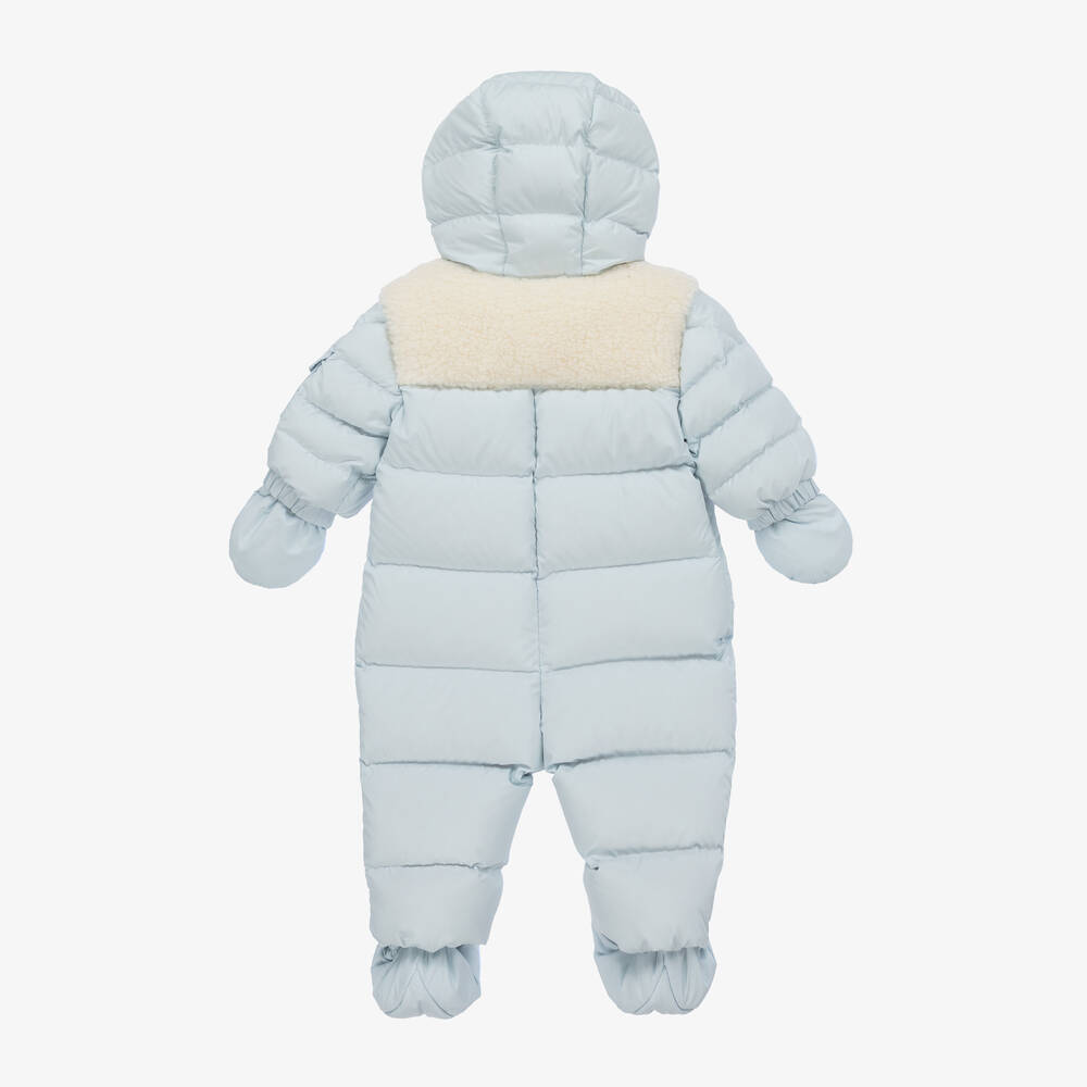 Moncler Enfant-أفرول شتوي Sefou مبطن بريش لون أزرق | Childrensalon