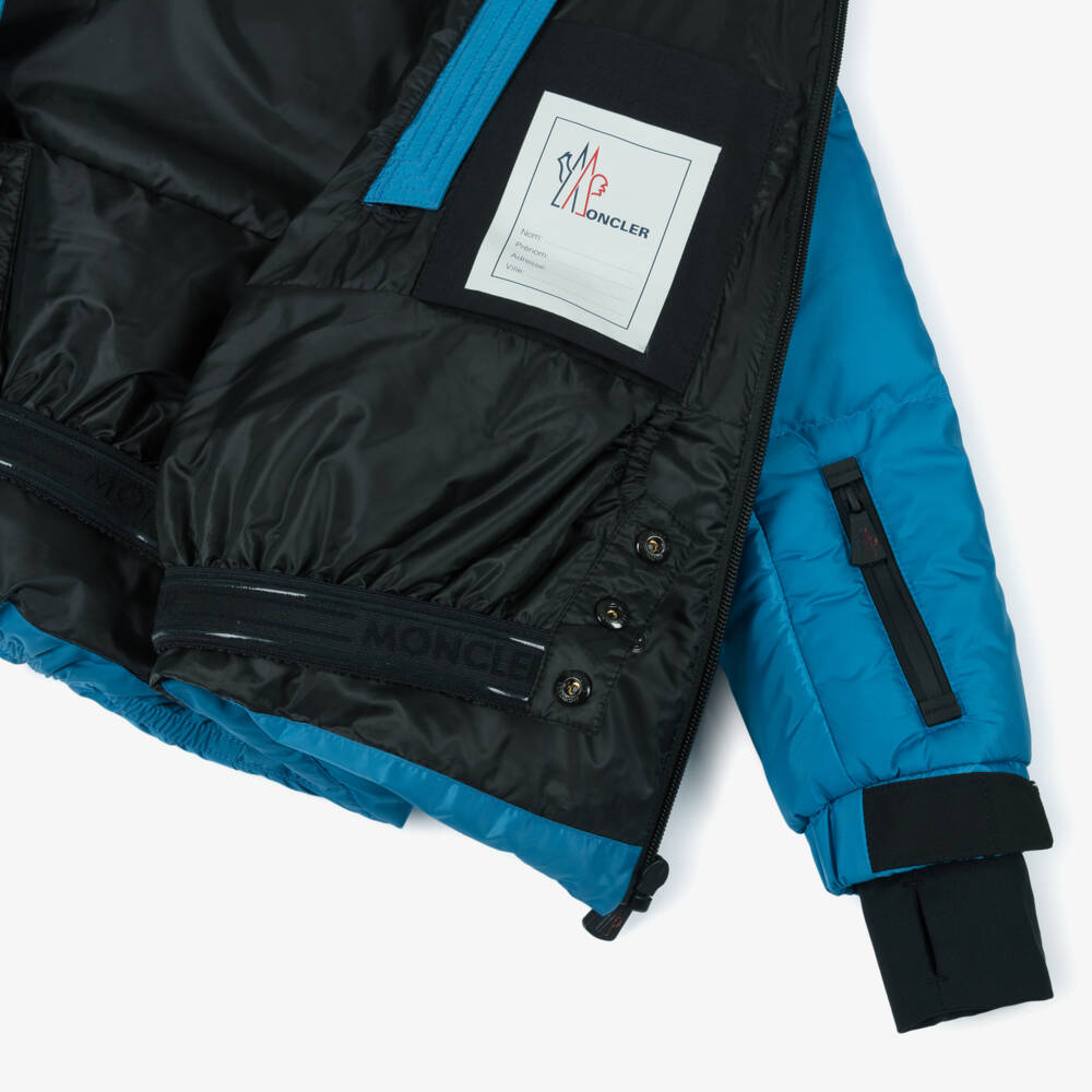 Moncler Enfant-Blue Uluguru Down Padded Technical Ski Jacket | Childrensalon