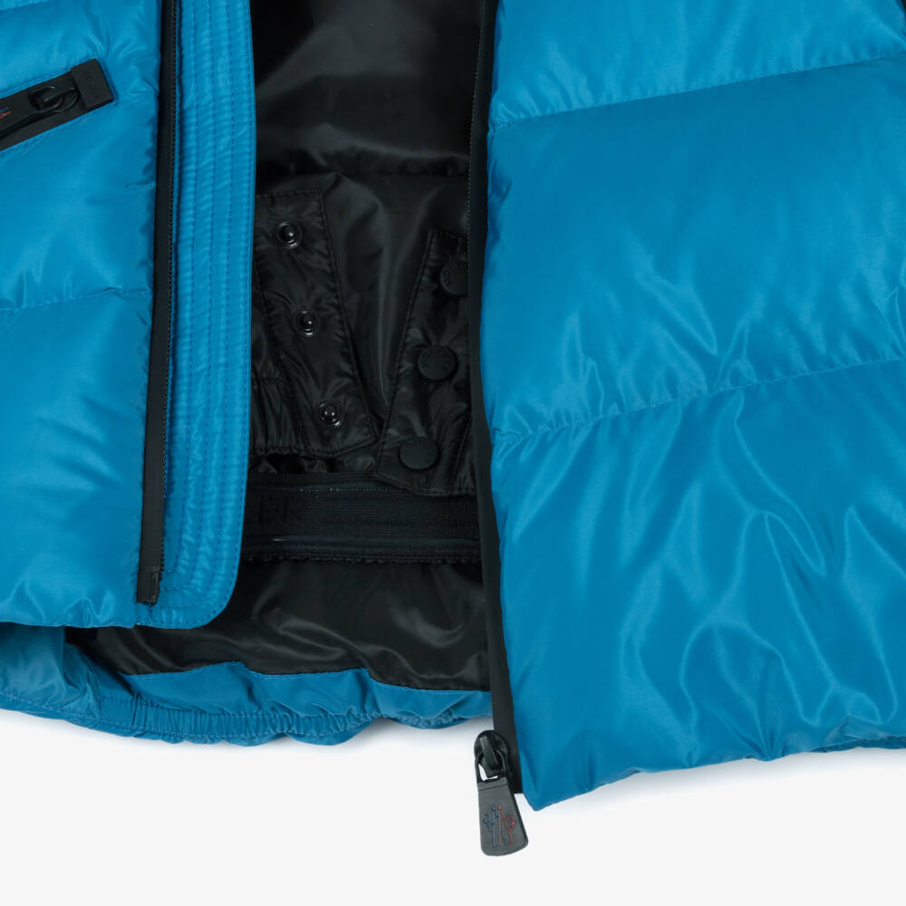 Moncler Enfant-Blue Uluguru Down Padded Technical Ski Jacket | Childrensalon