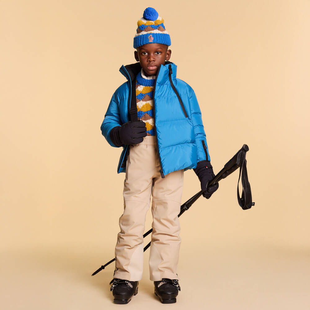 Moncler Enfant-Blue Uluguru Down Padded Technical Ski Jacket | Childrensalon