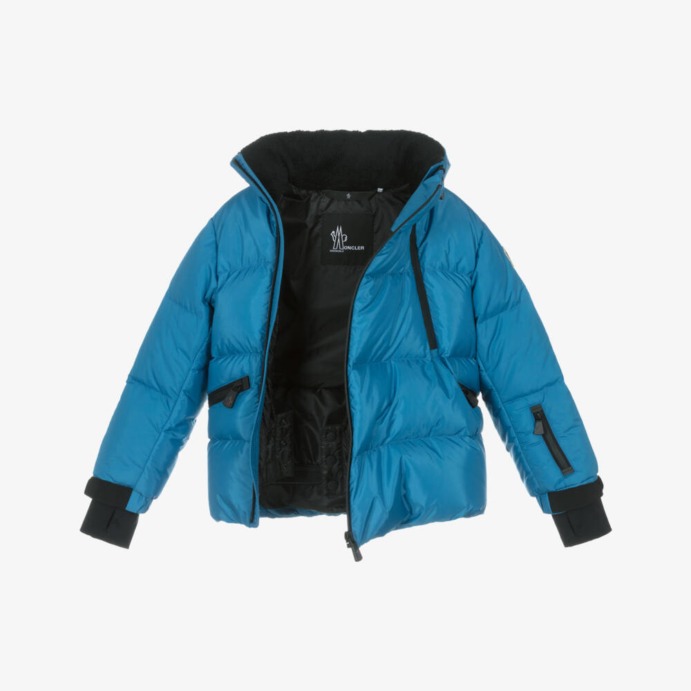 Moncler Enfant-Blue Uluguru Down Padded Technical Ski Jacket | Childrensalon