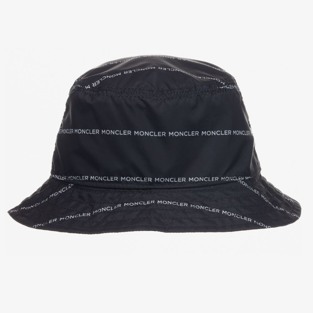 Moncler Enfant-Blue & White Logo Sun Hat | Childrensalon