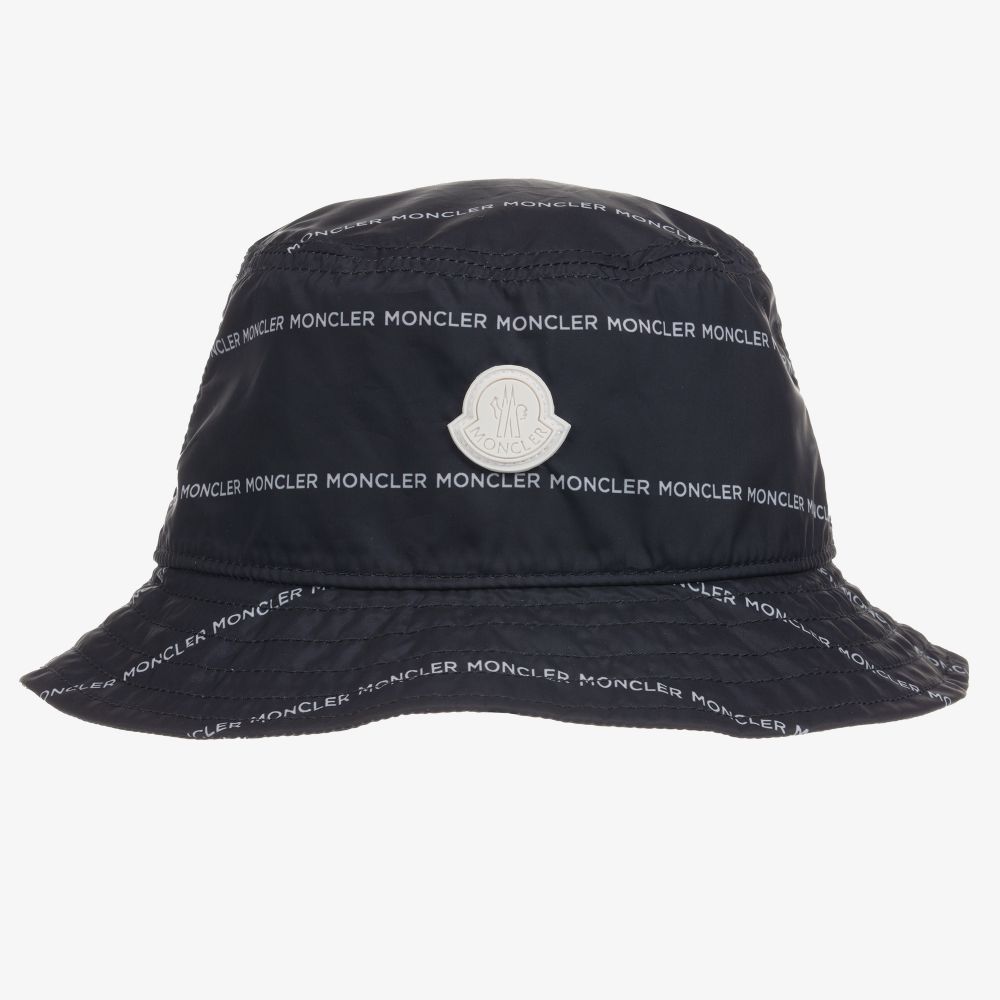 Moncler Enfant-Blue & White Logo Sun Hat | Childrensalon