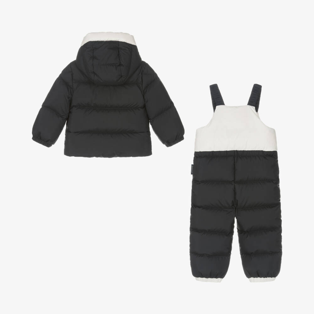 Moncler Enfant-Blue Xola Down Padded Puffer Snowsuit | Childrensalon