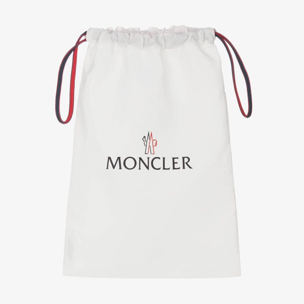 Moncler Enfant-Boys Aqua Blue Swim Shorts with Striped Trim | Childrensalon