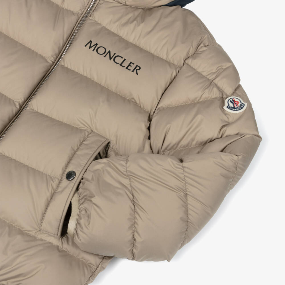 Moncler Enfant-Boys Beige Bajan Down Padded Puffer Jacket | Childrensalon