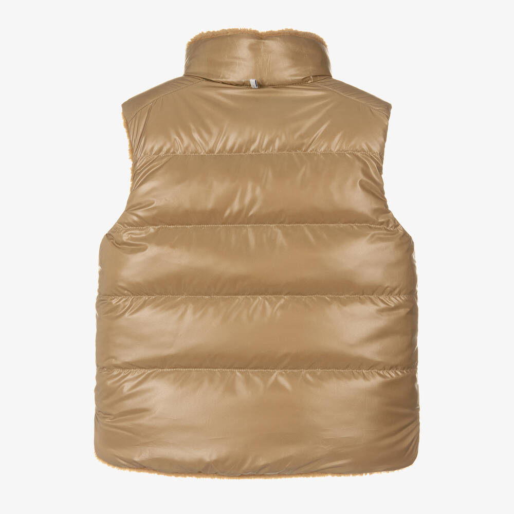 Moncler Enfant-Boys Beige Down Padded Colbricon Gilet | Childrensalon
