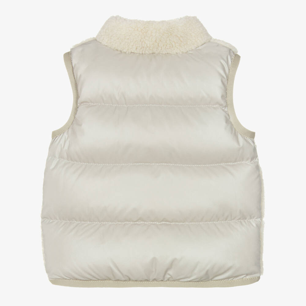 Moncler Enfant-Boys Beige Ernst Sherpa Fleece Gilet | Childrensalon