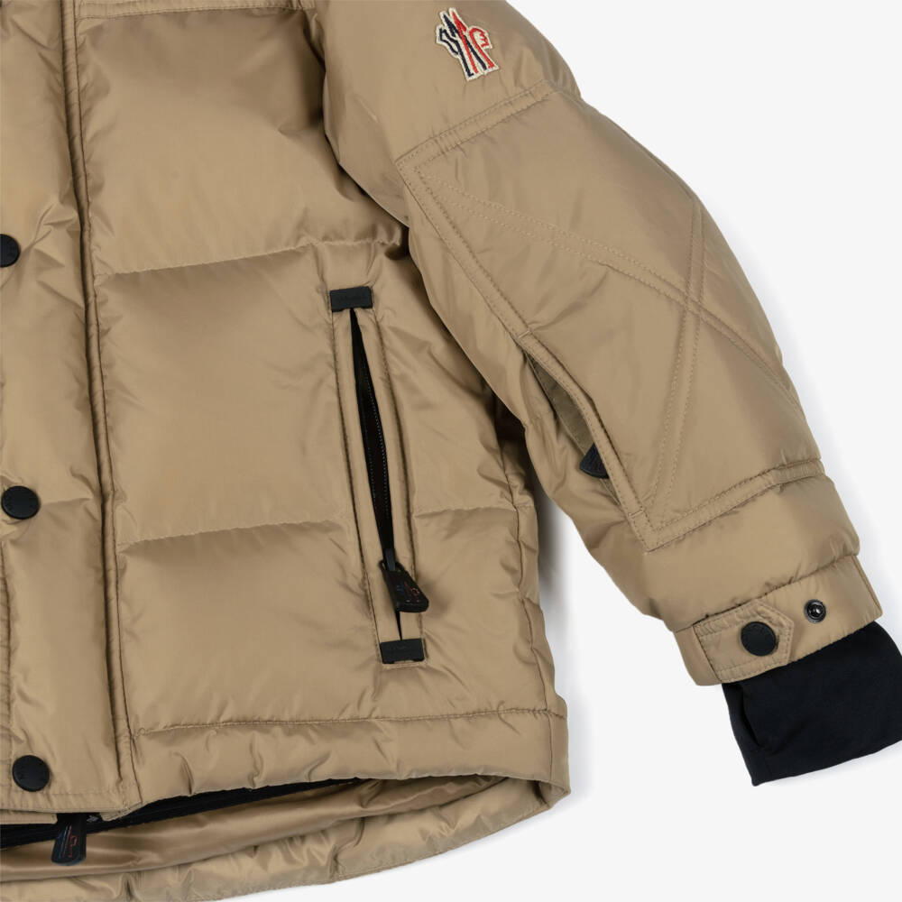 Moncler Enfant-Boys Beige Kasanka Down Padded Ski Jacket | Childrensalon