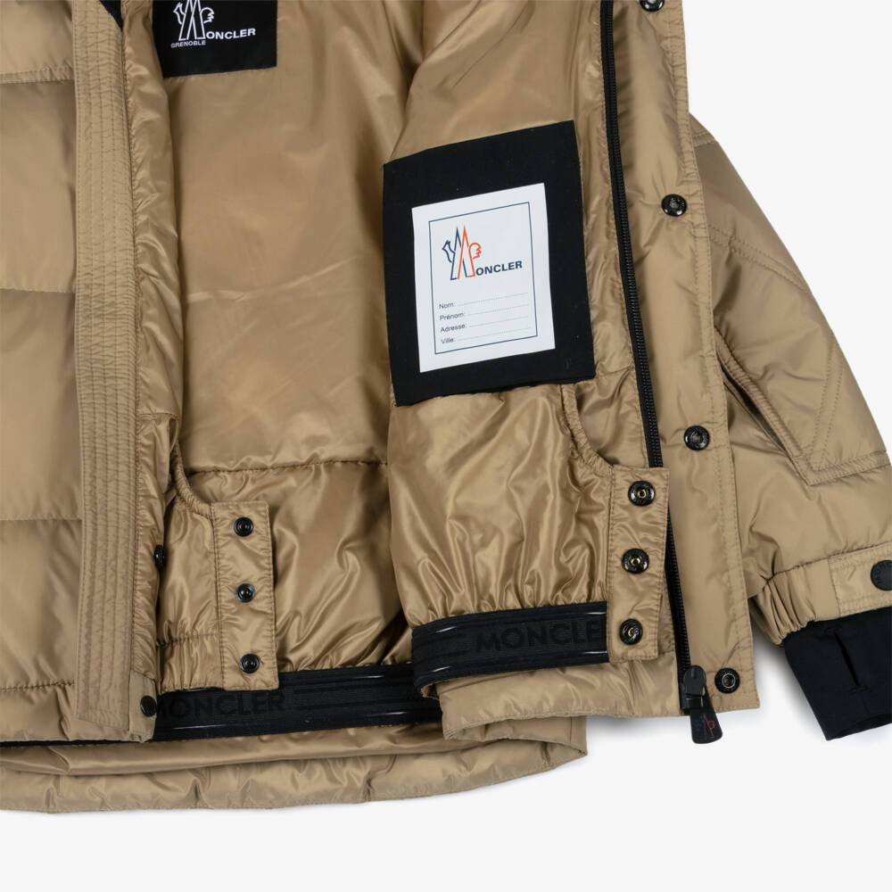 Moncler Enfant-Boys Beige Kasanka Down Padded Ski Jacket | Childrensalon
