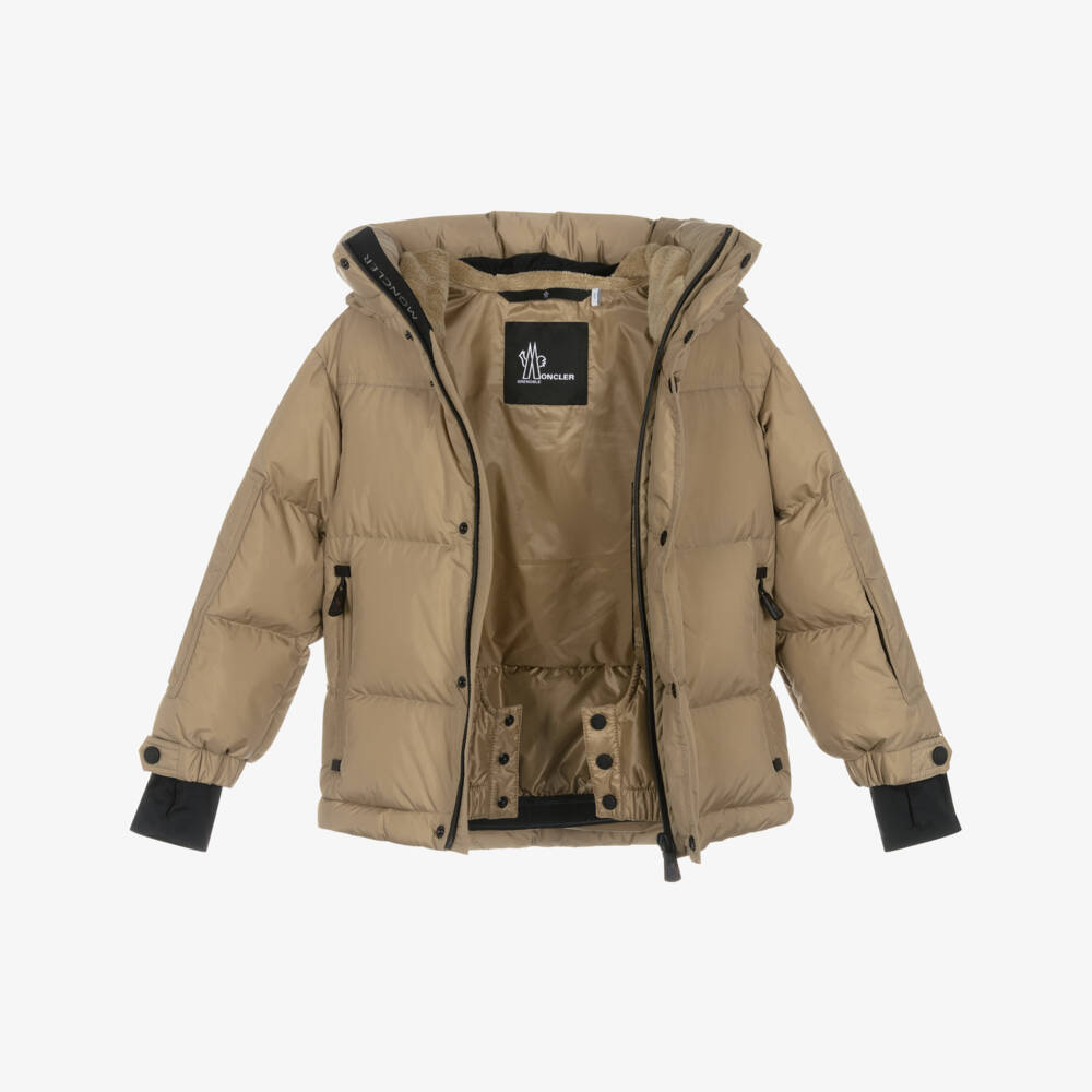 Moncler Enfant-Boys Beige Kasanka Down Padded Ski Jacket | Childrensalon