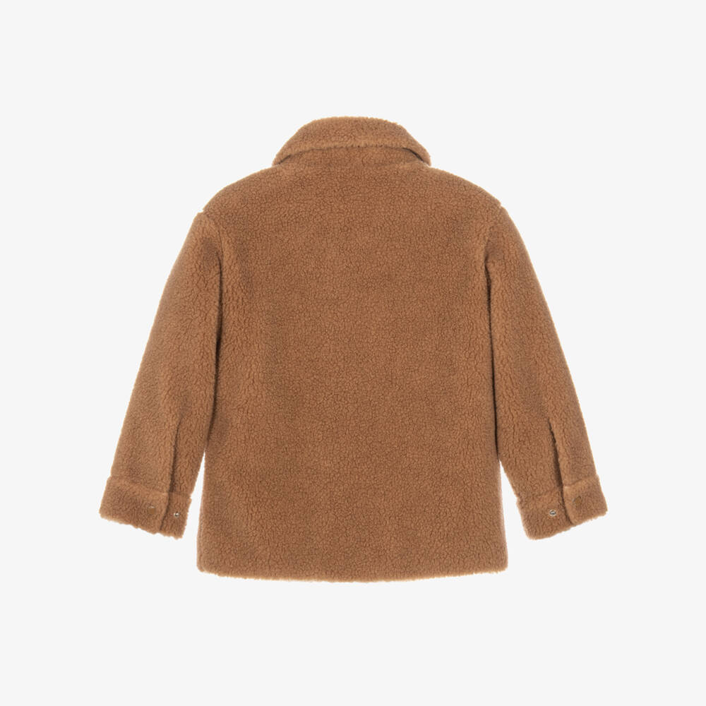 Moncler Enfant-Boys Beige Teddy Fleece Overshirt | Childrensalon