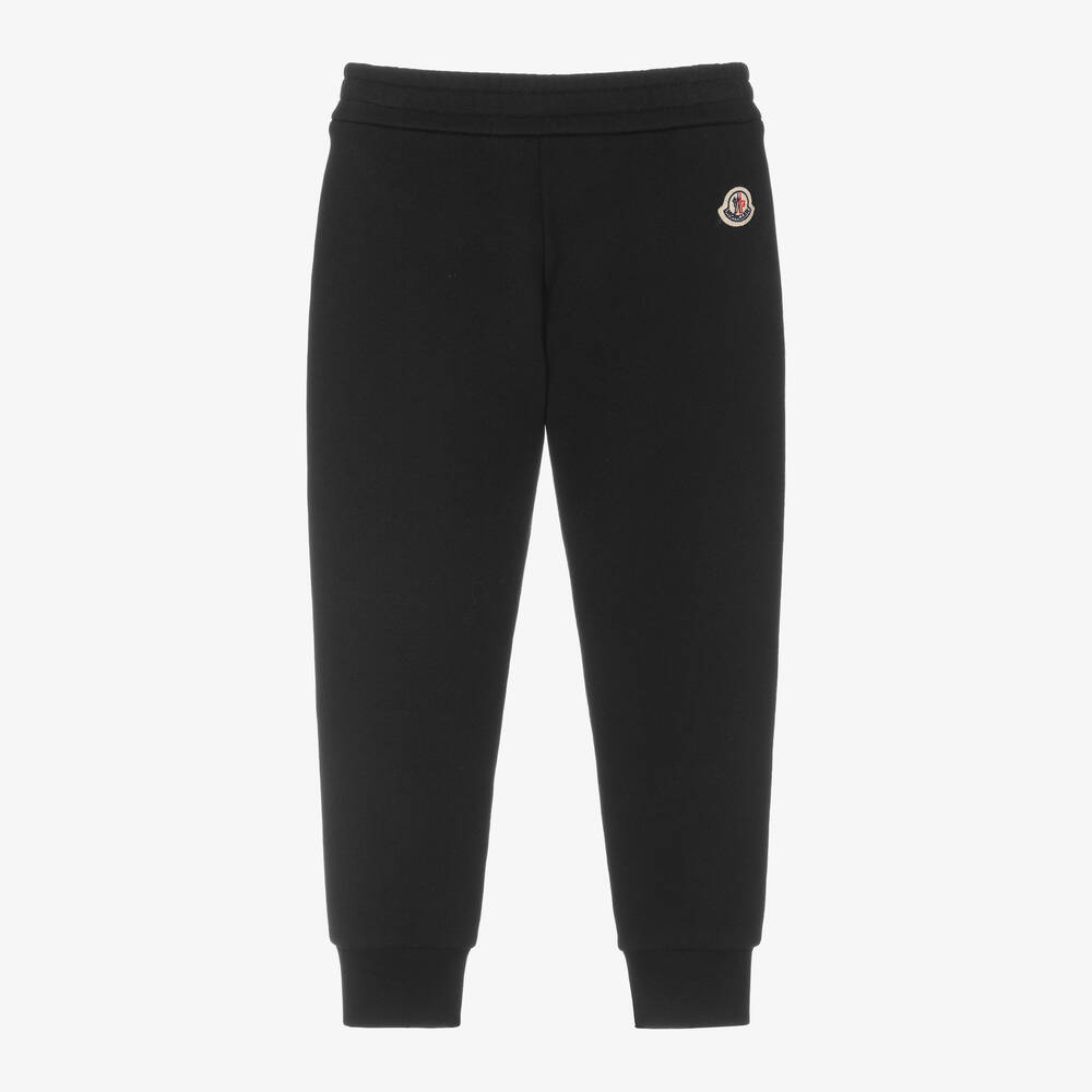 Moncler Enfant-Boys Black Cotton Joggers | Childrensalon
