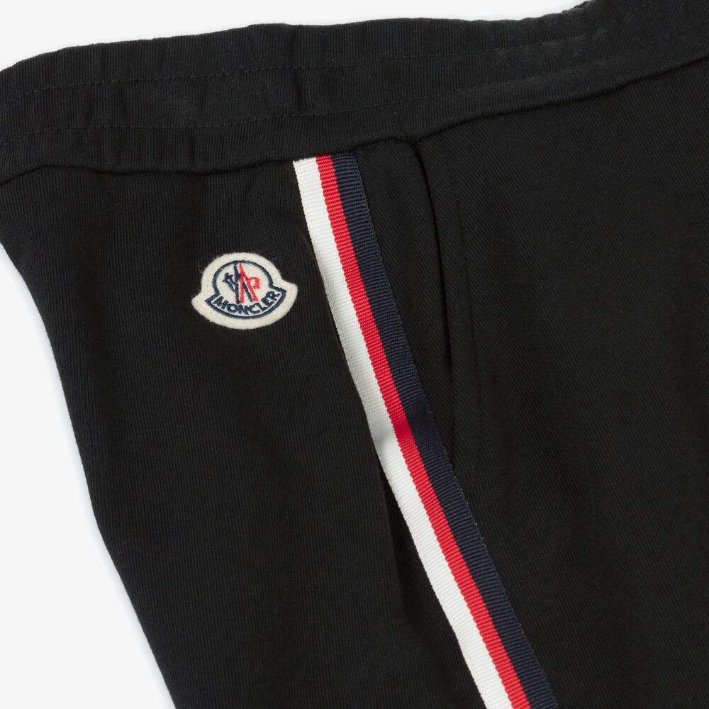 Moncler Enfant-Boys Black Cotton Joggers | Childrensalon