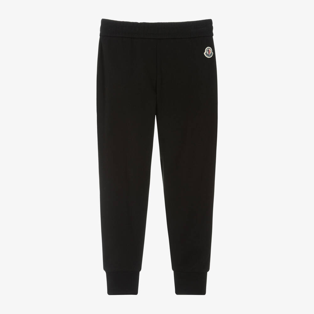 Moncler Enfant-Boys Black Cotton Joggers | Childrensalon