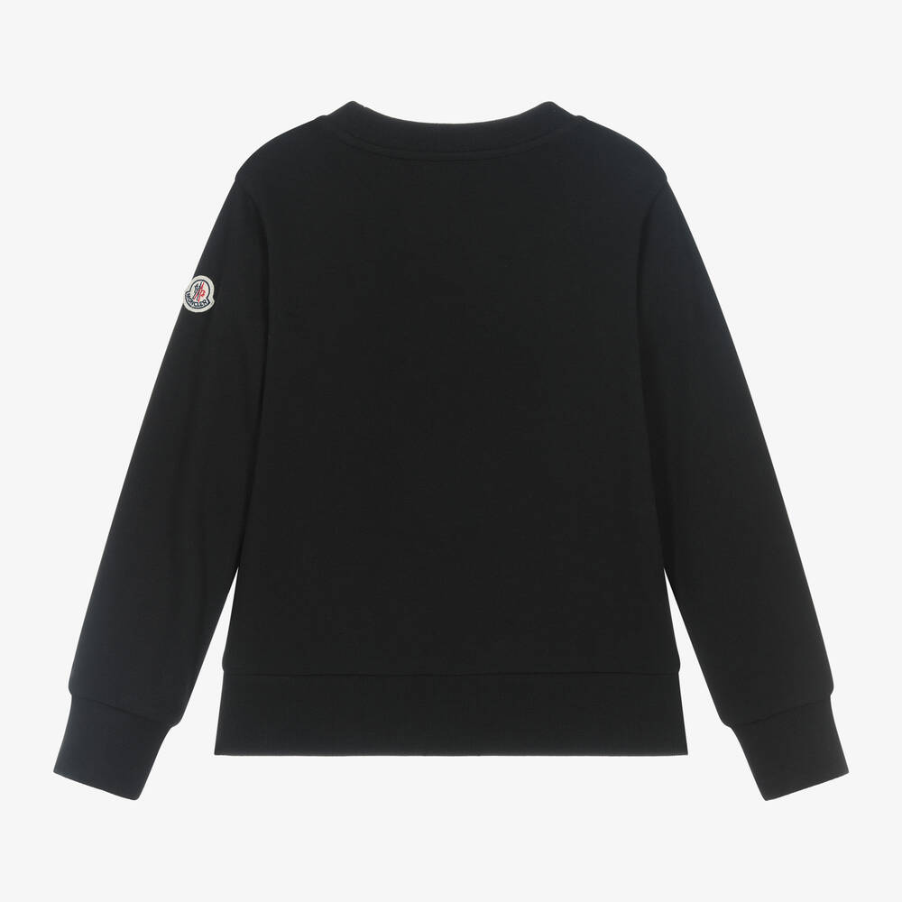 Moncler Enfant-Boys Black Cotton Sweatshirt | Childrensalon