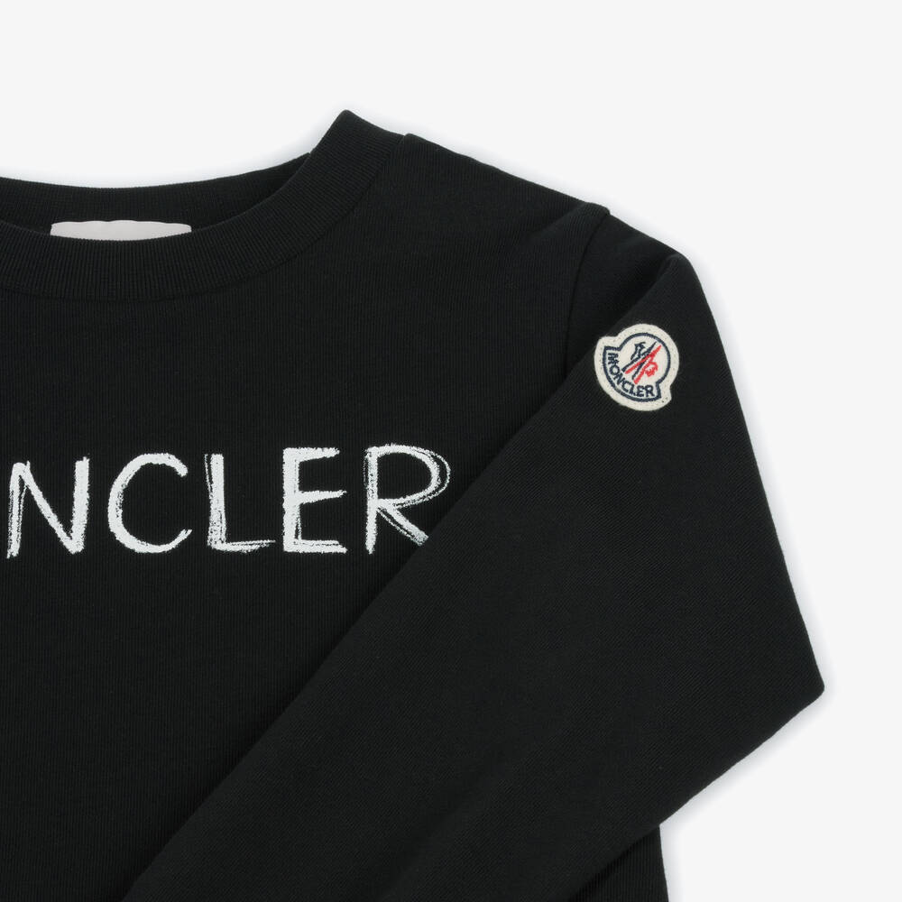 Moncler Enfant-Boys Black Cotton Sweatshirt | Childrensalon