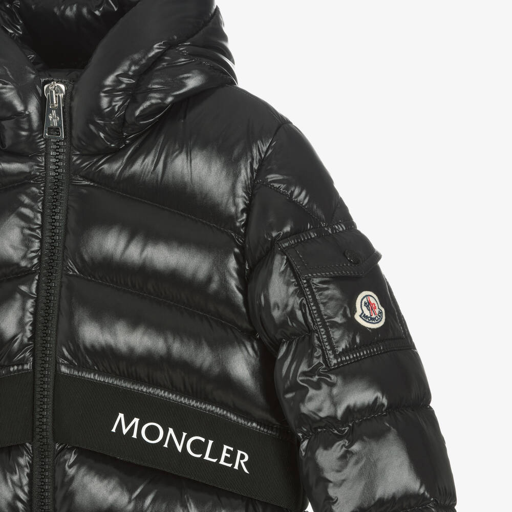 Moncler Enfant-Boys Black Down Padded Groseiller Jacket | Childrensalon