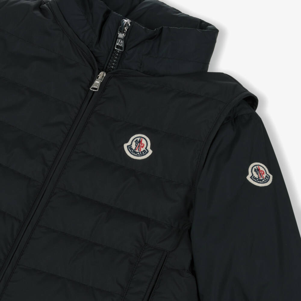 Moncler Enfant-Boys Black Gizem Jacket & Gilet 2-in-1 | Childrensalon
