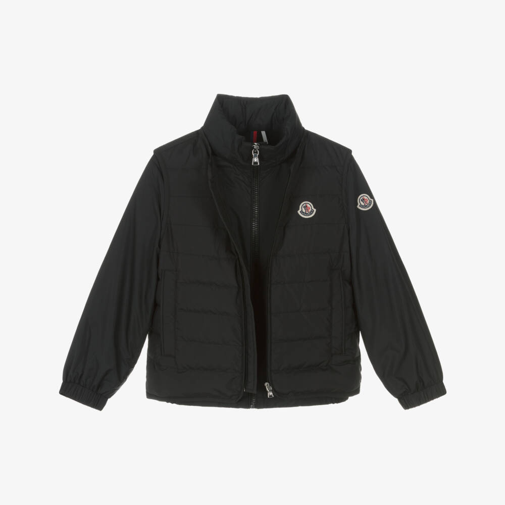 Moncler Enfant-Boys Black Gizem Jacket & Gilet 2-in-1 | Childrensalon