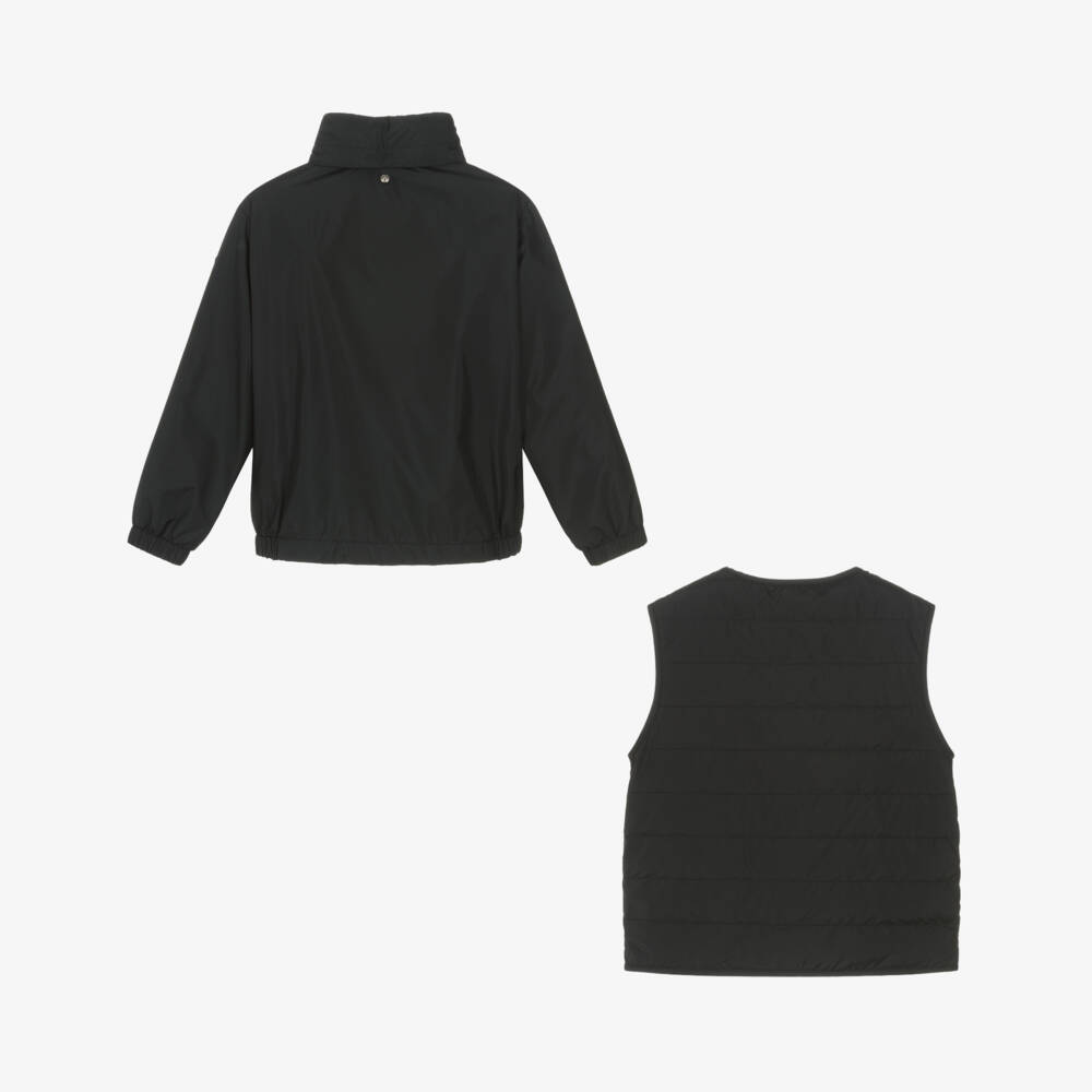 Moncler Enfant-Boys Black Gizem Jacket & Gilet 2-in-1 | Childrensalon