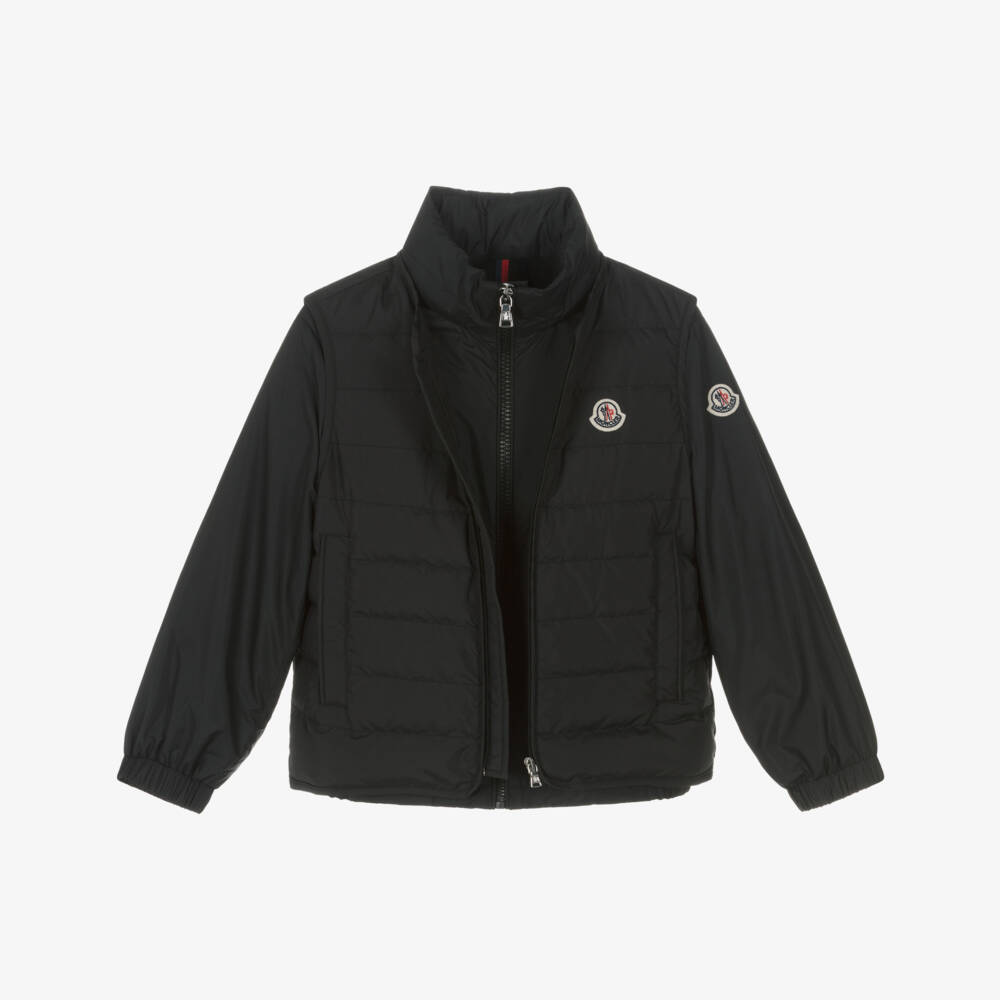 Moncler Enfant-جاكيت وجيليه لون أسود للأولاد | Childrensalon