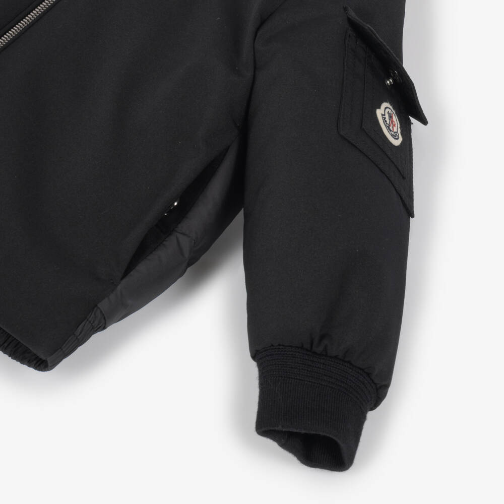 Moncler Enfant-Boys Black Martlu Down-Filled Jacket | Childrensalon