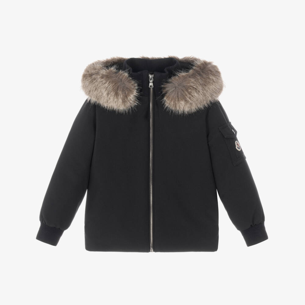Moncler Enfant-Boys Black Martlu Down-Filled Jacket  | Childrensalon