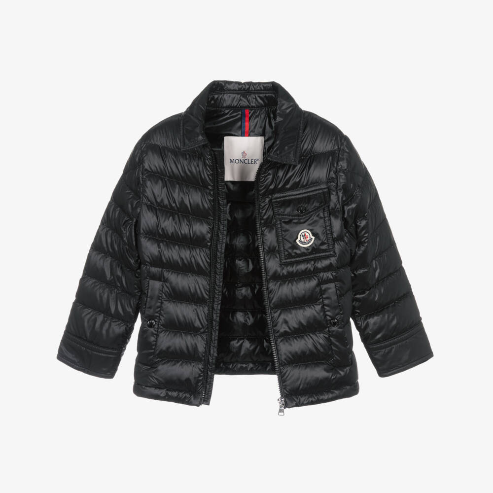 Moncler Enfant-Boys Black Mourillon Down Filled Puffer Jacket | Childrensalon
