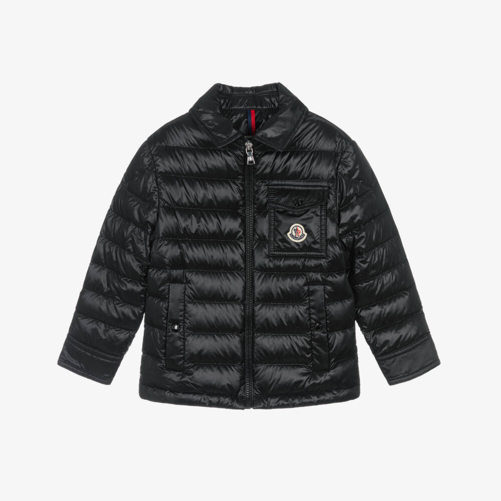 Moncler Enfant-Boys Black Mourillon Down Filled Puffer Jacket | Childrensalon