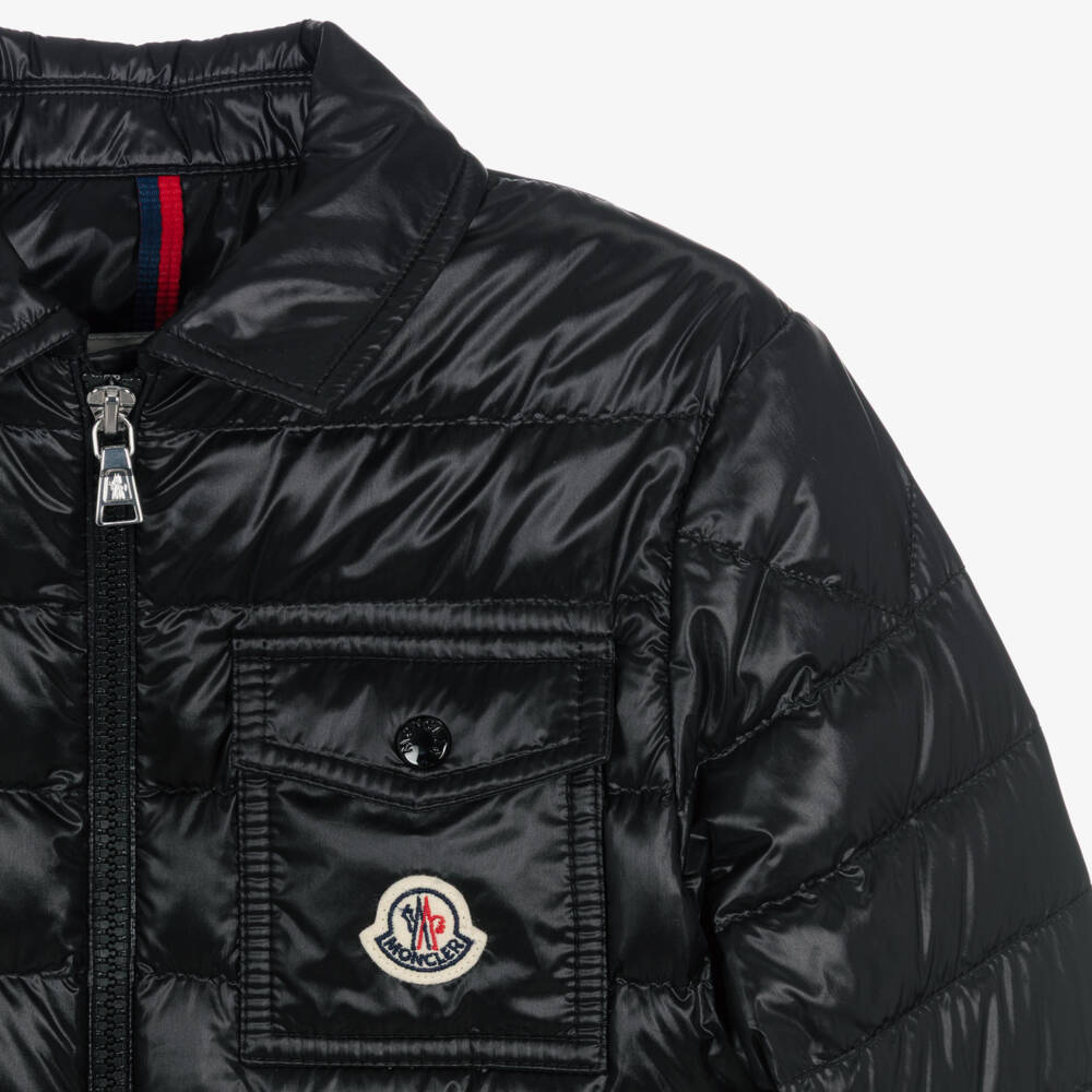 Moncler Enfant-Boys Black Mourillon Down Filled Puffer Jacket | Childrensalon