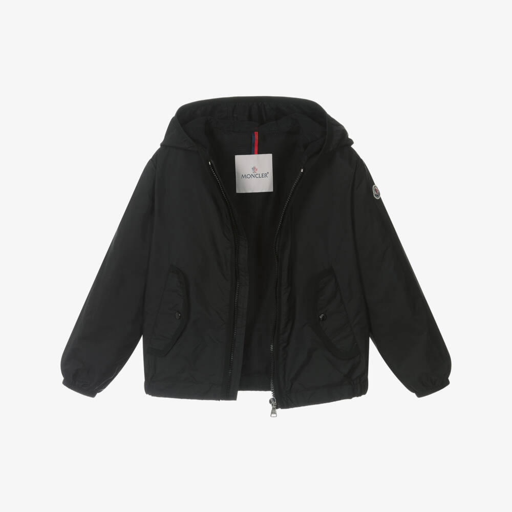 Moncler Enfant-Boys Black Ottis Hooded Jacket | Childrensalon