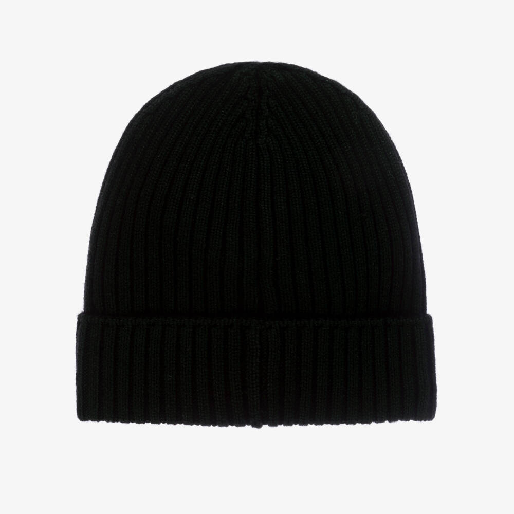 Moncler Enfant-Boys Black Wool Hat | Childrensalon